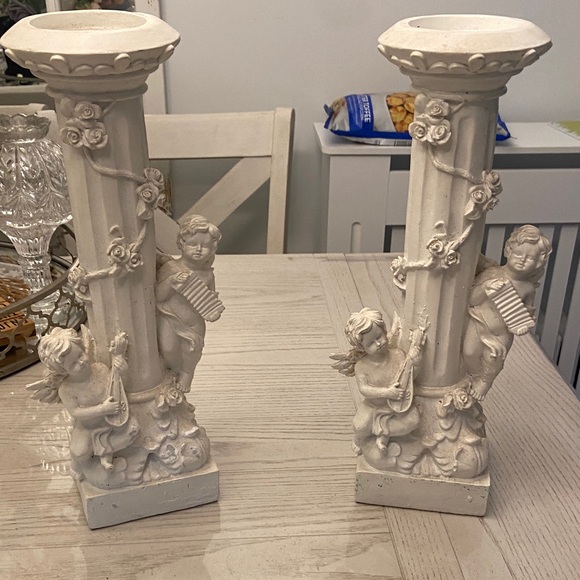 Angel candle holders